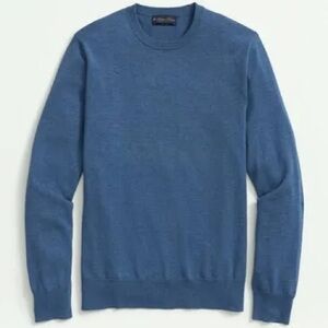 Brooks Brothers 100 cotton crew neck sweater blue Heather L
